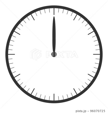 文字なしの時計12時00分（正面）-0 96070725
