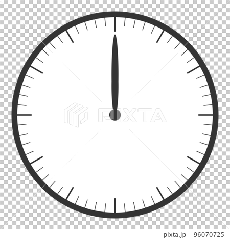文字なしの時計12時00分（正面）-0 96070725