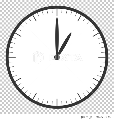 文字なしの時計1時00分（正面）-0 96070730