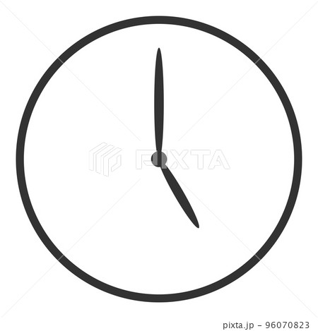 文字なしの時計5時00分（正面）-0 96070823