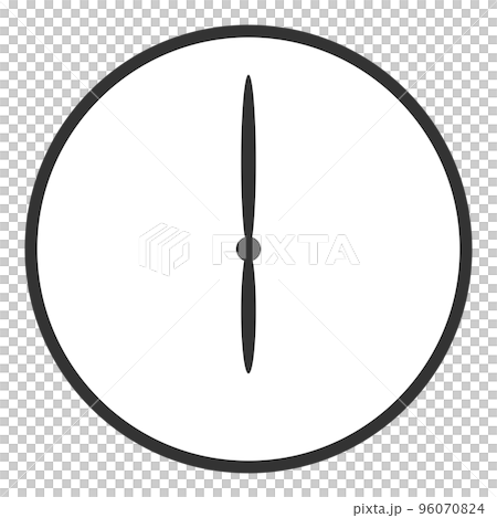 文字なしの時計6時00分（正面）-0 96070824