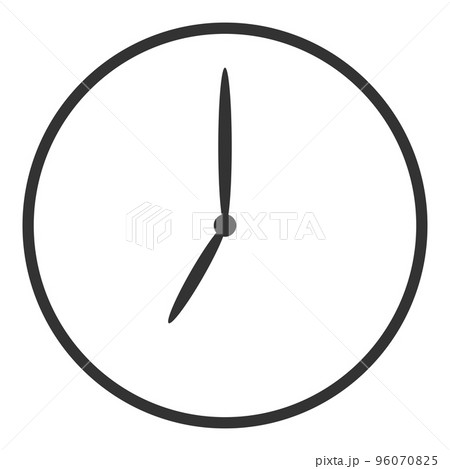 文字なしの時計7時00分（正面）-0 96070825