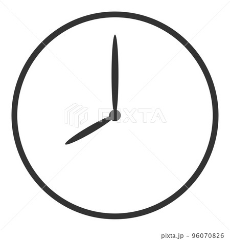文字なしの時計8時00分(正面)-0 文字なしの時計8時00分(正面)-0 96070826