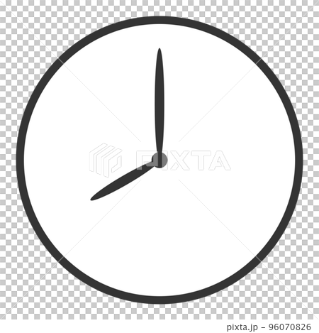 文字なしの時計8時00分(正面)-0 文字なしの時計8時00分(正面)-0 96070826