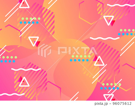 幾何学模様背景　ピンク系　サイズ比率4:3 96075612
