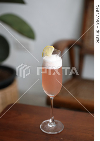 Pink cocktail in close up 96075941