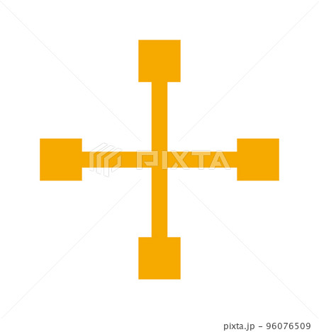 オレンジ色のプラス記号：足し算 96076509