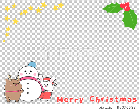 Yurukawa Rabbit Santa and Snowman 2 Frame (3:4) ① 96076588