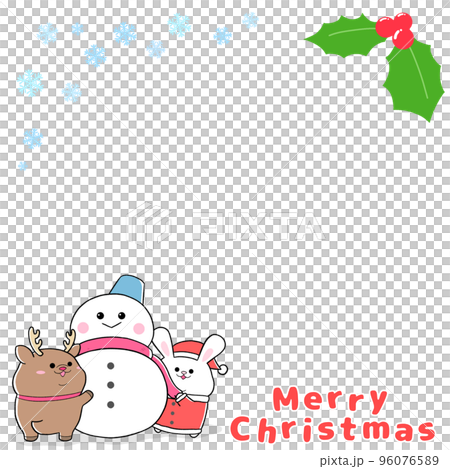 Yurukawa Rabbit Santa and Snowman 2 Frame (1:1) ② 96076589