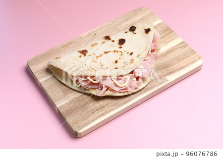 Italian cuisine , Piadina with Italian ham and cheese 96076786