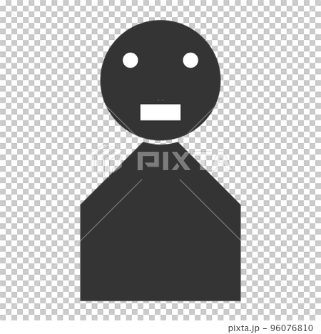 黑色人形剪影（驚喜/表情9） 96076810