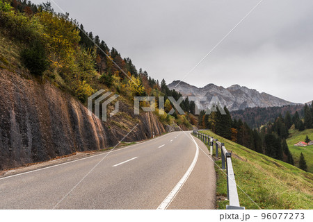 Mountain road to the Schwaegalp with view of the Alpstein Mountain road to the Schwaegalp with view of the Alpstein 96077273