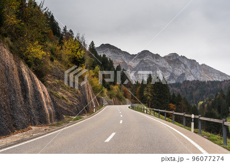Mountain road to the Schwaegalp with view of the Alpstein 96077274
