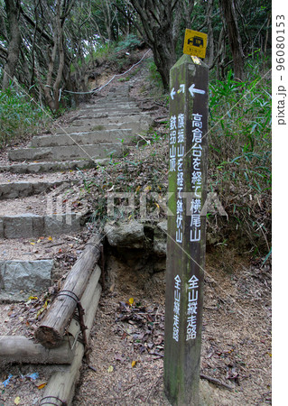 六甲縦走路の高倉台から横尾山を旗振山への縦走路 96080153