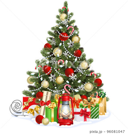 Vector Christmas Fir Tree with Snow 96081047