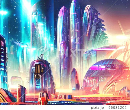 5万円です。未来宇宙都市絵画 宇宙都市の写真 - 無料の高画質写真をダウンロード | Freepik