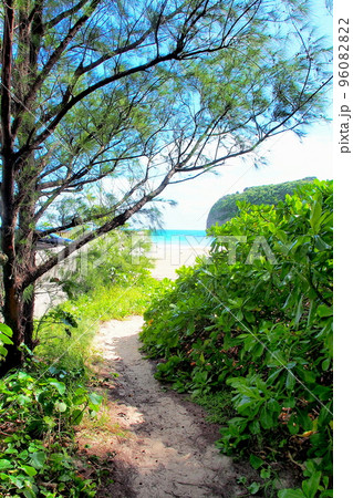 沖縄 浜比嘉島のビーチ 96082822