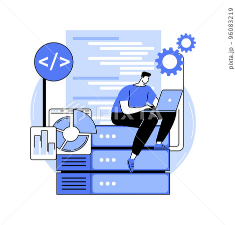 Database programming isolated cartoon vector illustrations. 96083219