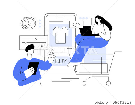 E-commerce development abstract concept vector illustration. 96083515