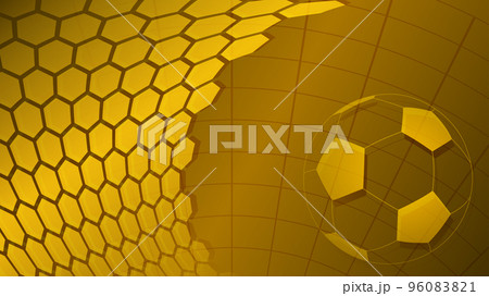 Soccer background in yellow colorsのイラスト素材 [96083821] - PIXTA