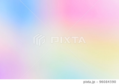 パステルカラーの虹色グラデーション・混色のシンプルな背景素材・ぼかし パステルカラーの虹色グラデーション・混色のシンプルな背景素材・ぼかし 96084390