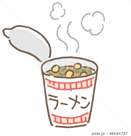 カップラーメン　湯気 96084787