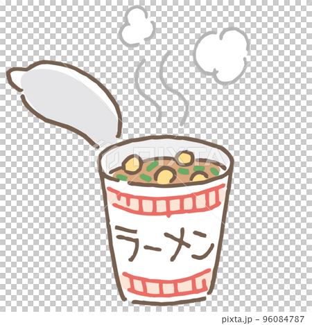 カップラーメン　湯気 96084787