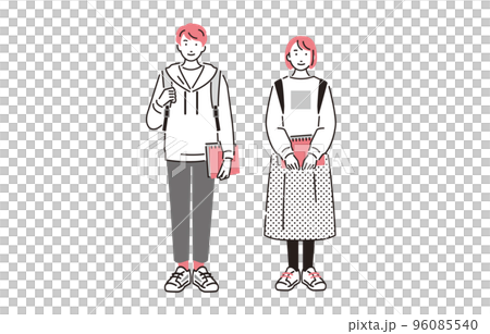 Male and female college students 96085540