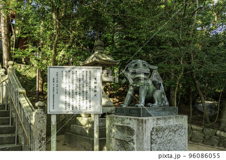 住吉神社　青銅製狛犬　山口県下関市 96086055