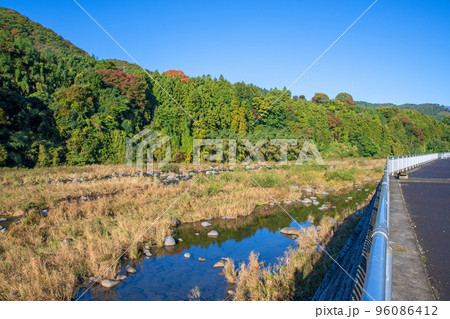渡良瀬川　船渡跡地付近の風景　秋の季節　 96086412