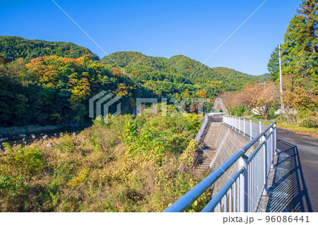 渡良瀬川　船渡跡地付近の風景　秋の季節　 96086441
