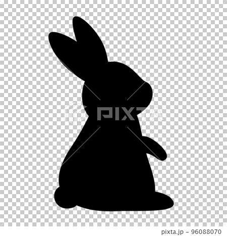 illustration of rabbit silhouette 96088070
