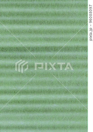 和紙の背景素材（横縞柄、黄緑色シリーズ） 96088097