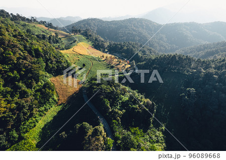 traveling on winding mountain road,Aerial View Of Winding Road Amidst Trees traveling on winding mountain road,Aerial View Of Winding Road Amidst Trees 96089668