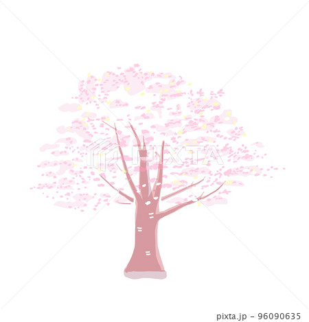 ちぎり絵風さくらの木のイラスト素材 [96090635] - PIXTA