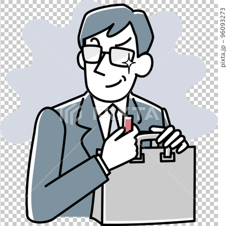 情報を持ち出そうとするスーツ姿の男性 96093273