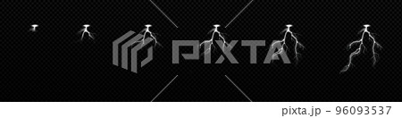 Lightnings strikes animation sprite sheet, thunder 96093537