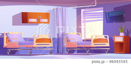 Hospital chamber with modern medical beds, room 96093585