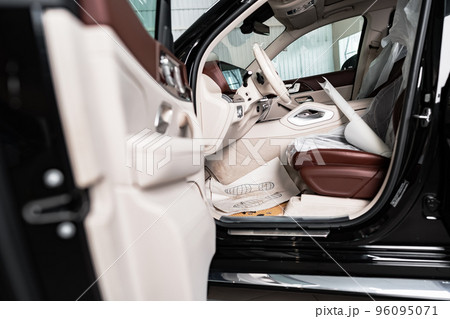 Modern car in a car service close up 96095071