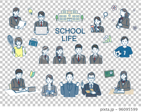Student Life Visual School life Students and teachers Illustration... - Stock Illustration ...