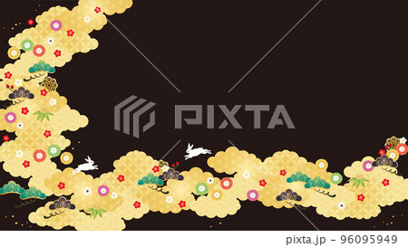 bg素材-初春兎3ベク bg素材-初春兎3ベク 96095949