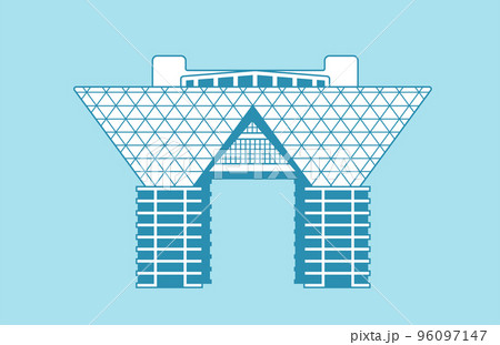 東京ランドマーク・有名な建物 / ビル イラスト | 東京ビッグサイト 96097147