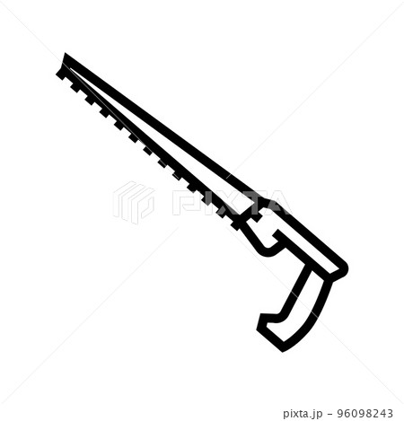 compass saw line icon vector illustration 96098243