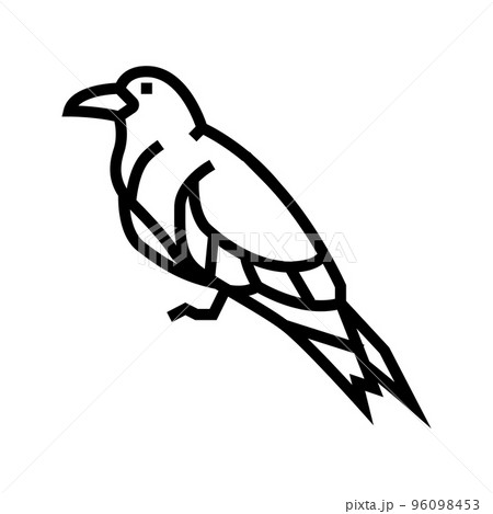 inca tern bird exotic line icon vector illustration 96098453