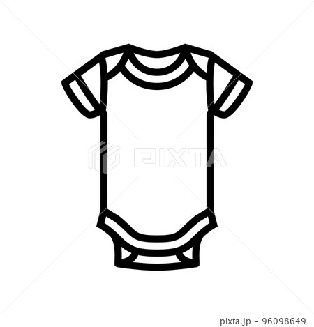bodysuit short sleeve baby cloth line icon vector illustration bodysuit short sleeve baby cloth line icon vector illustration 96098649