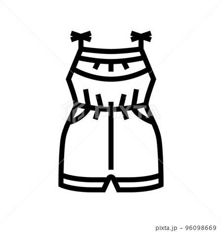 tank romper girl baby cloth line icon vector illustration tank romper girl baby cloth line icon vector illustration 96098669
