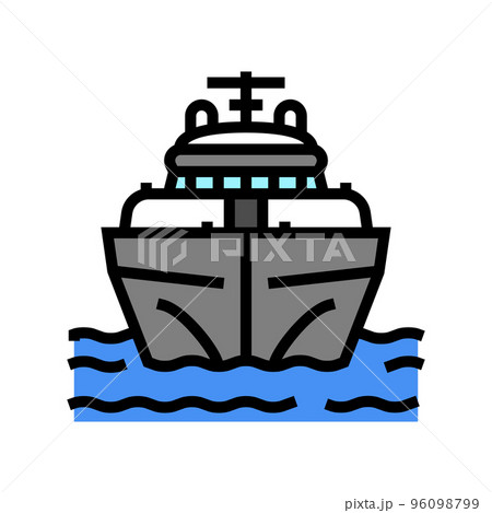 yacht transport vehicle color icon vector illustration 96098799
