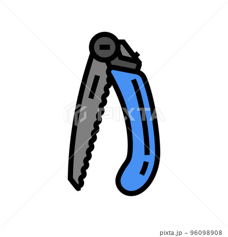 folding hand saw color icon vector illustration folding hand saw color icon vector illustration 96098908