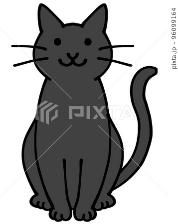 黒猫のイラスト素材 黒猫のイラスト素材 96099164