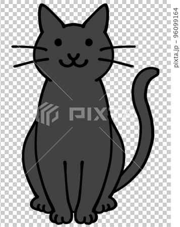 黒猫のイラスト素材 黒猫のイラスト素材 96099164